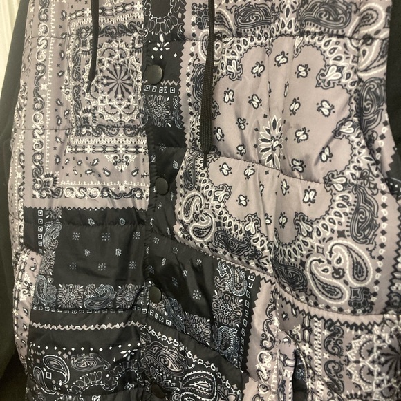 Insulated jacket: black/grey/white - Picture 2 of 6